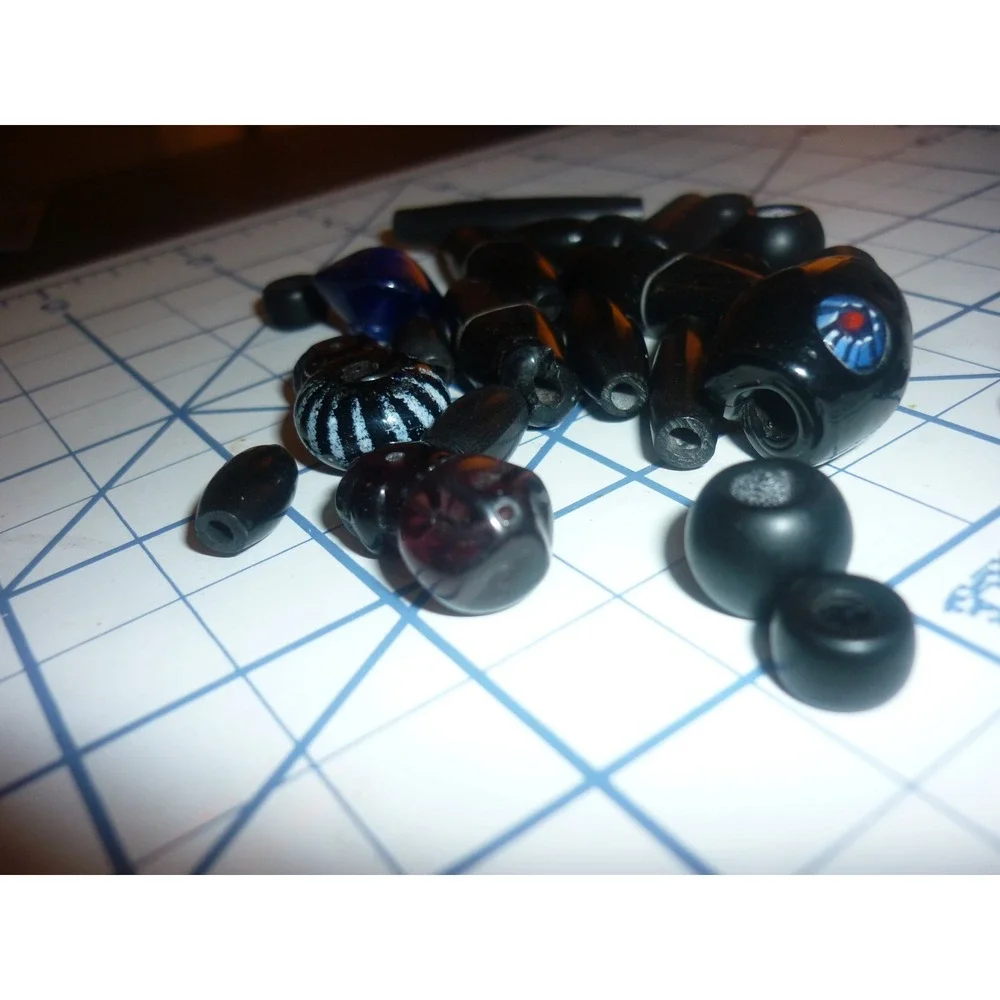Vintage Antique Venetian Millefiori Trade Bead‎ Lot Striped Art Glass Destash